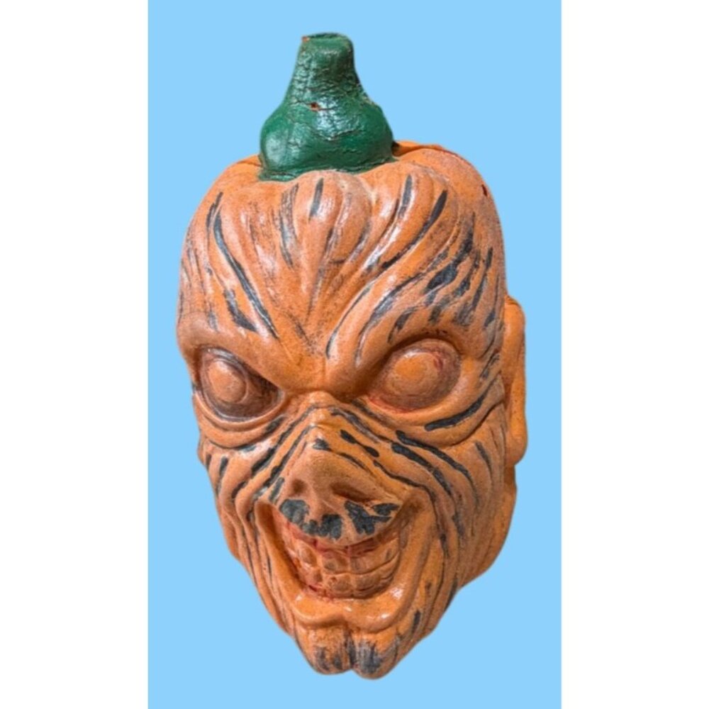 Vintage Tobstown Foam Jack O' Lantern Danbury CT Halloween Horror